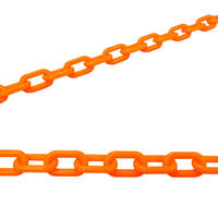 セーフラン安全用品 プラスチック製チェーン 蛍光オレンジ 10m TW009-10 1本（直送品）