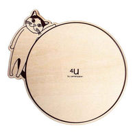 ヤマト工芸 コースター 木製 ねこ 合板 コップ敷き 日本製 ブリティッシュショートヘア 292853 1個（直送品）