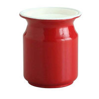 旭金属 保存容器 ホーロー製 直径8cm リトルキッチン ステッカー付き 赤 299767 1個（直送品）