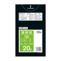 ハウスホールドジャパン ポリ袋 20L 52x60cm 10枚入り 黒 349032 1個（取寄品）