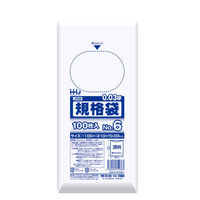ハウスホールドジャパン ゴミ袋 規格袋 6号 食品検査適合 厚さ0.03mm 100枚入り 透明 349096 1個（取寄品）