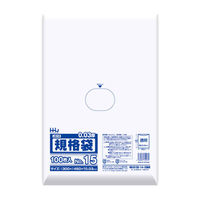 ハウスホールドジャパン ゴミ袋 規格袋 15号 食品検査適合 厚さ0.03mm 100枚入り 透明 349105 1個（取寄品）