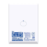 ハウスホールドジャパン ゴミ袋 規格袋 17号 食品検査適合 厚さ0.03mm 100枚入り 透明 349107 1個（取寄品）