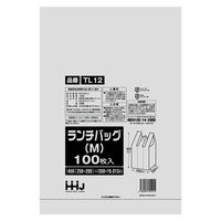 ハウスホールドジャパン レジ袋 35×25cm マチ20cm 厚さ0.013mm ランチバッグ M 100枚入り 349132 1個（取寄品）