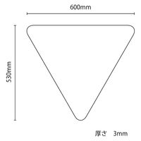 グリーンクロス アルミ複合板　厚さ３ｍｍ　標識用無地　三角形 6300034811 1枚（直送品）