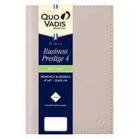 ２０２３年度４月始まりダイアリー クオバディス ビジネスプレステージ４　ソーホー 両面１週間バーチカル ピンクベージュ 1冊（直送品）