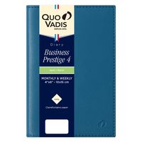 ２０２３年度４月始まりダイアリー クオバディス ビジネスプレステージ４　ソーホー 両面１週間バーチカル スチールブルー 1冊（直送品）