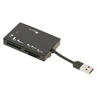 ナカバヤシ ＵＳＢ２．０マルチカードリーダーブラック CRW-5M67BK 2個（直送品）