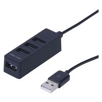 ナカバヤシ USB2.04ポートハブ1.2mブラック UH-2414BK 1セット(1個×2)