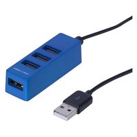 ナカバヤシ USB2.04ポートハブ1.8mブルー UH-2424BL 2個（直送品）