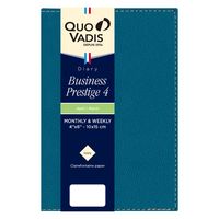 ２０２３年度４月始まりダイアリー クオバディス ビジネスプレステージ４　クラブ 両面１週間バーチカル ブループラッセ 1冊（直送品）