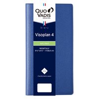 ２０２３年度４月始まりダイアリー クオバディス ビソプラン４　アンパラ 見開き１ヶ月ブロック ブルー 1冊（直送品）