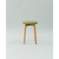 YAMAZEN 座部がやわらかい 木製スツール グリーン SWT-01(GR) 1台（直送品）