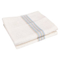 林 フェイスタオル オーガニックコットン 2枚セット アイボリー FL605613 1セット(2枚入)