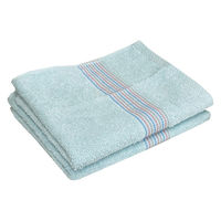 林 フェイスタオル オーガニックコットン 2枚セット ブルー(青 FL605601 1セット(2枚入)