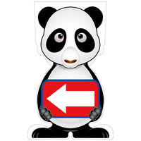 グリーンクロス GCコーンサイン パンダバージョン板のみ 矢印左向き GCSPー19 1枚（直送品）