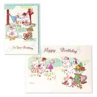 日本ホールマーク グリーティングカード お誕生日祝い オルゴールカード ムーミンみんなでお祝い3 815202 6枚（直送品）