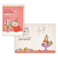 日本ホールマーク グリーティングカード お誕生日祝い オルゴールカード ムーミンプレゼントとミイ2 815318 6枚（直送品）