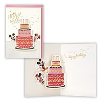 日本ホールマーク グリーティングカード お誕生日祝い 立体カードディズニー 箔ケーキＭＭ2 816162 6枚（直送品）