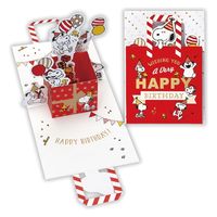 日本ホールマーク グリーティングカード お誕生日祝い 立体カード スヌーピー 兄弟バッグ2 816384 6枚（直送品）