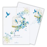 日本ホールマーク ひとこと便箋 青い鳥3 818630 6枚（直送品）