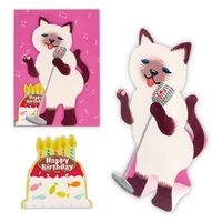日本ホールマーク グリーティングカード お誕生日祝い オルゴールカード ジャズ猫2 815097 6枚（直送品）