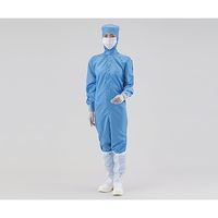 アズワン アズピュアCRウェア(フード一体・センターファスナー型) 青 M 洗浄済 12110SBアオM センジョウズミ 1枚（直送品）