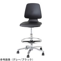 アズワン ラボチェアー(LABSIT)フットリング付き グレー/ブラック 6287742 1個 4-4196-05（直送品）