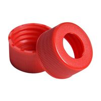 アズワン 飲料水分析用EPAバイアル・VOC/VOA用 穴あきキャップ(赤)100個入 1M24-414R 1箱(100個)（直送品）