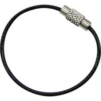 水本機械製作所 水本 キーワイヤーホルダー ワイヤー径1.5mm全長110mm ブラック (1個入り) B-2983 1袋(1個)（直送品）