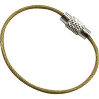 水本機械製作所 水本 キーワイヤーホルダー ワイヤー径1.5mm全長150mm ゴールド (1個入り) B-2988 1袋(1個)（直送品）