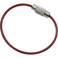 水本機械製作所 水本 キーワイヤーホルダー ワイヤー径1mm全長120mm レッド (1個入り) B-2952 1袋(1個)（直送品）