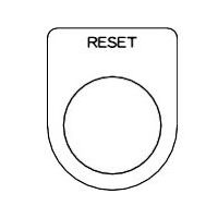 トラスコ中山 TRUSCO スイッチ銘板 RESET 黒 φ30.5(5枚入り) P30-37-5P 1パック(5枚) 257-5091（直送品）