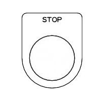 トラスコ中山 TRUSCO スイッチ銘板 STOP 黒 φ30.5(5枚入り) P30-36-5P 1パック(5枚) 257-5095（直送品）