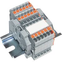 トラスコ中山 TRUSCO スプリング式端子台3線式 6極 電線サイズ0.25~1.5 SPTB18A-3-6P 1個 257-3036（直送品）