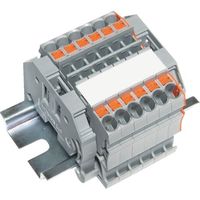 トラスコ中山 TRUSCO スプリング式端子台2線式 6極 電線サイズ0.25~2.5 SPTB24A-2-6P 1個 257-3049（直送品）