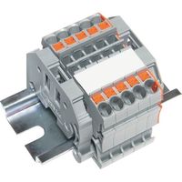 トラスコ中山 TRUSCO スプリング式端子台2線式 5極 電線サイズ0.25~2.5 SPTB24A-2-5P 1個 257-3044（直送品）