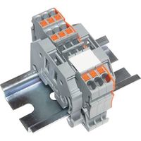 トラスコ中山 TRUSCO スプリング式端子台3線式 3極 電線サイズ0.25~1.5 SPTB18A-3-3P 1個 257-3038（直送品）