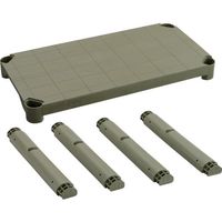トラスコ中山 TRUSCO プラ棚用 棚板セット 棚板間隔高さ515mm用脚4本付 つや消しОD TPT-344S-MOD 1セット（直送品）