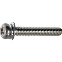 トラスコ中山 TRUSCO ナベ頭組込ねじ 三価白P=4 M4×15 340本入 ヘキサゴンパック S013-0415 1缶(340本)（直送品）