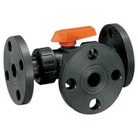 前澤化成工業 三方型ボールバルブ VBFT50赤 VBFT0050アカ 1個（直送品）