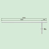帝金 バリカー横型駐輪場ー駐車場用 80A9MD-20Wシロ 1台（直送品）