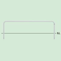 帝金 バリカー横型駐輪場ー駐車場用 80A-21-075Hシロ 1台（直送品）