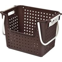 ヒマラヤ化学工業所 ヒマラヤ化学 積重ねワイドバスケット 2075 ブラウン 504×345×350 207535 1セット(8個)（直送品）