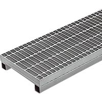 カネソウ スチール製グレーチング プレーンタイプ かさあげ型 JIS型側溝用 クッション付 HSJ-P-6232B 1枚 343-8509（直送品）