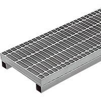 カネソウ スチール製グレーチング プレーンタイプ かさあげ型 自由勾配側溝用 クッション付 HSV-P-93950B 1枚 343-6954（直送品）