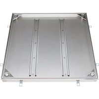 フロアーハッチ 充填用 屋内外用 密閉形(防水・防臭形) ステンレス製 ボルト固定式 MSXM-M-500-HANDORUTSUKI 1組(1個)（直送品）