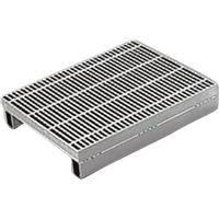 カネソウ スチール製グレーチング 細目滑り止め模様付 かさあげ型 JIS型側溝用 クッション付 QXJ-P-5144B 1枚（直送品）