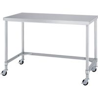 シンコー ステンレス作業台三方枠キャスター付 WTC-9090-800-SU100 1台 324-4471（直送品）