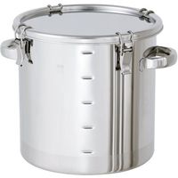 日東金属工業 日東 ステンレス密閉容器 目盛付(クリップ式/CR) 50L CTH-M-39H/PCA 1個 147-2856（直送品）